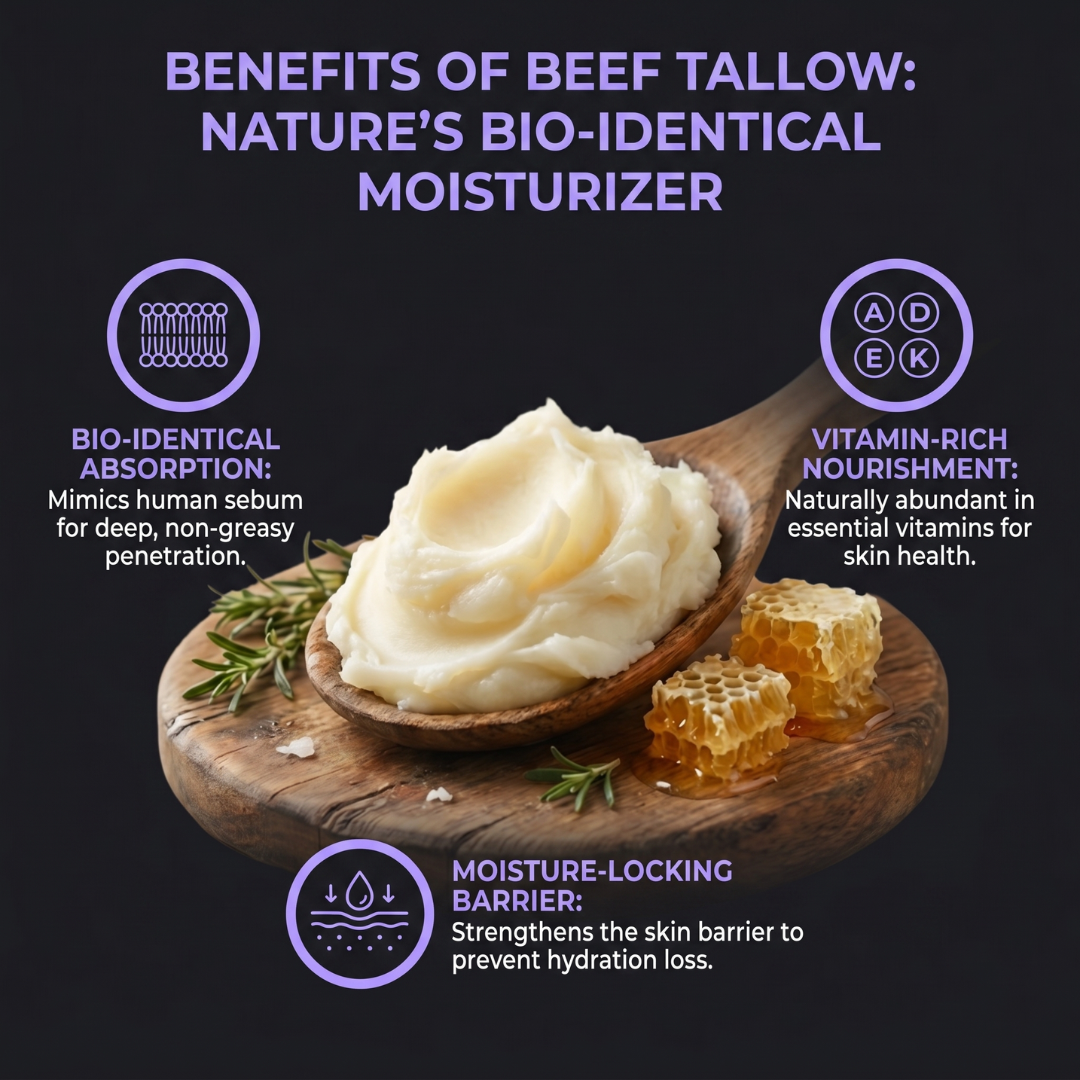 GHK-Cu Grass-Fed Tallow Whipped Honey Balm