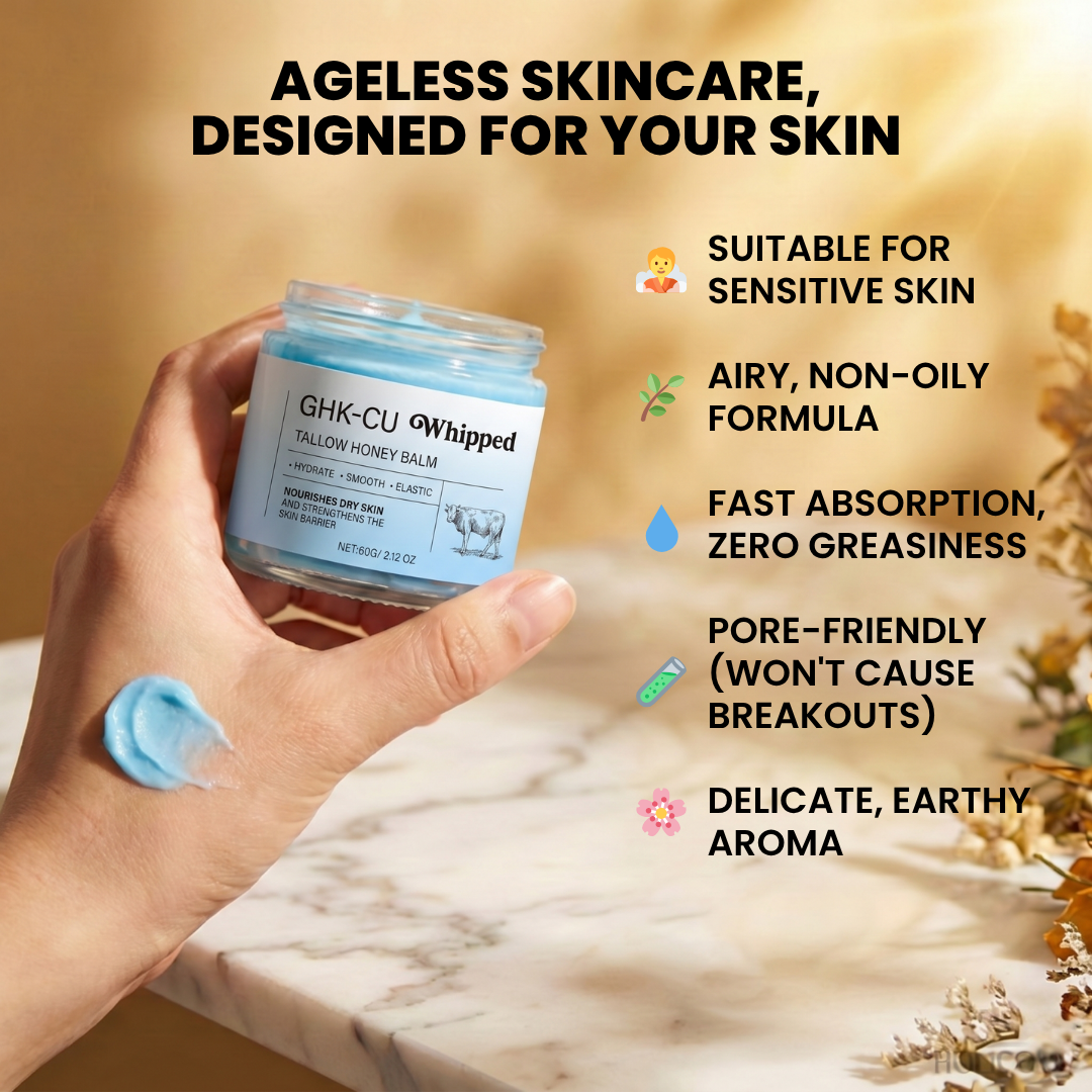 GHK-Cu Grass-Fed Tallow Whipped Honey Balm